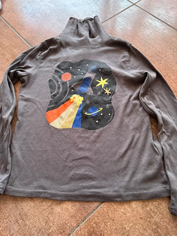 Teeshirt pull col roulé 10 ans