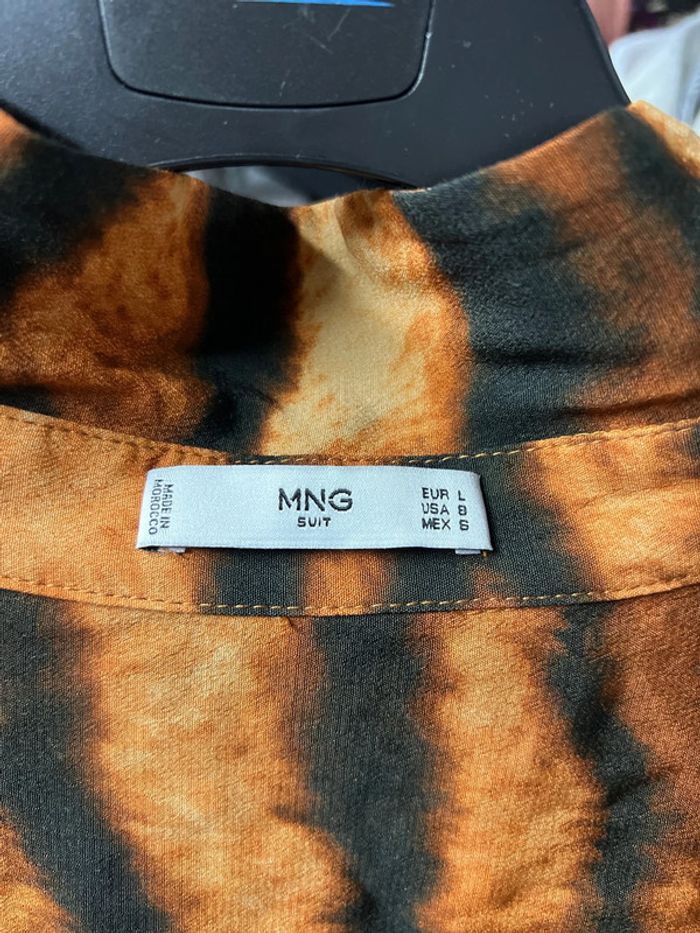 Chemise Large Mango Imprimée Zébré Taille L’ - photo numéro 8