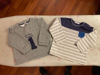 Lot de pull et teeshirt coton Bout'chou 9 mois