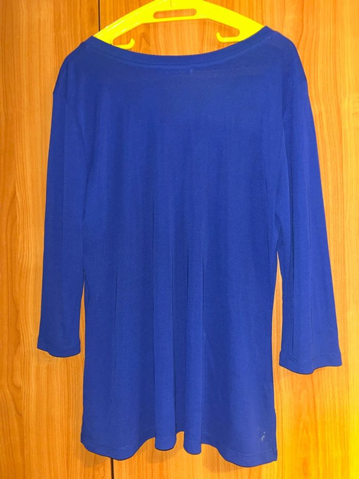 Blouse bleu marine manches longues Christine Laure T4 - photo numéro 5