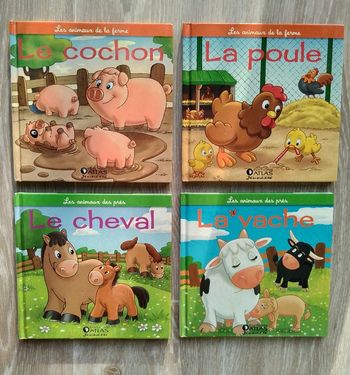 Lot de 4 livres Les animaux de la ferme - Des prés 