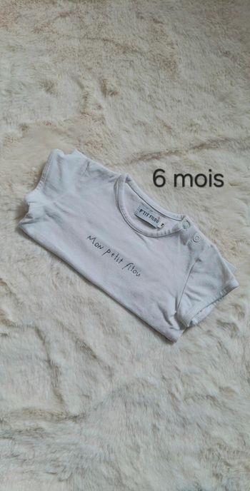 T-shirt manches courtes P'tit filou taille 6 mois