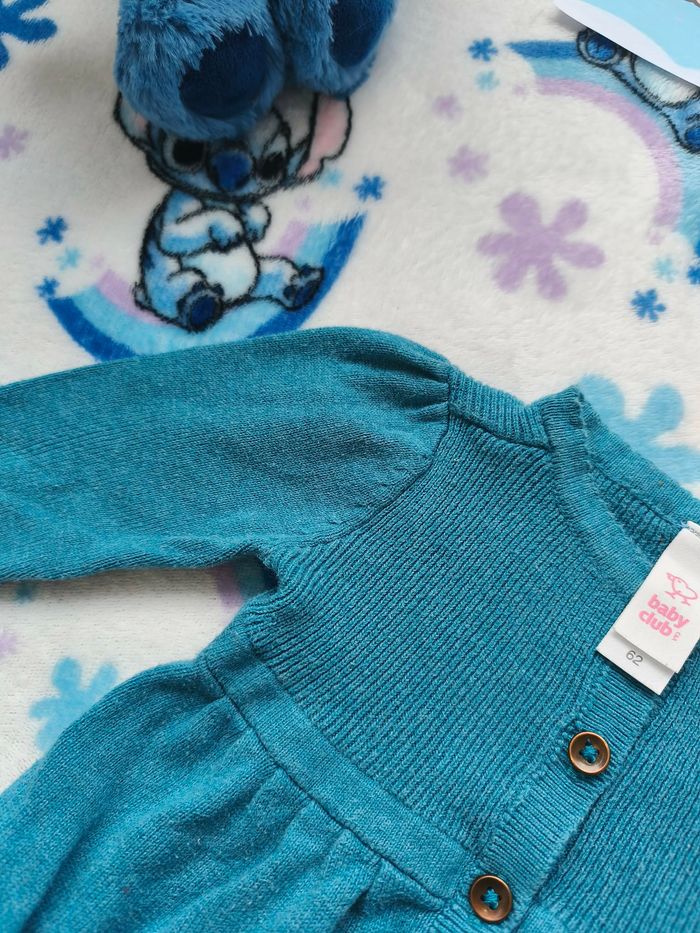 Gilet fille C&A - 3 mois - bleu turquoise - Etat : Excellent - photo numéro 2