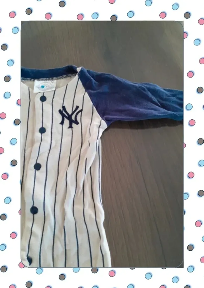 Pyjama baseball 12 mois - photo numéro 7