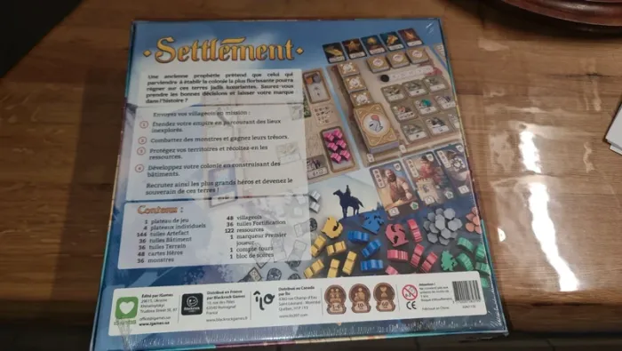 Neuf sous cellophane jeu de société Settlement des éditions Blackrock Games - photo numéro 2