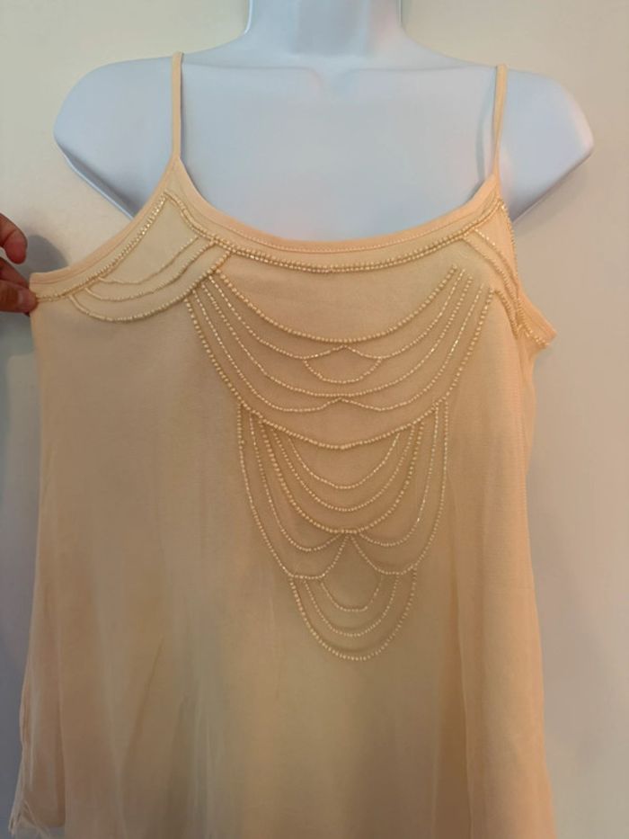 Débardeur beige avec perles Pimkie - photo numéro 2