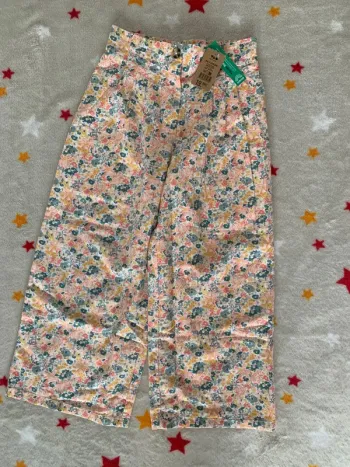 Pantalon large fleuri TAO coton lin T8 Neuf 💥 Neuf avec étiquette – valeur boutique 19,99 €