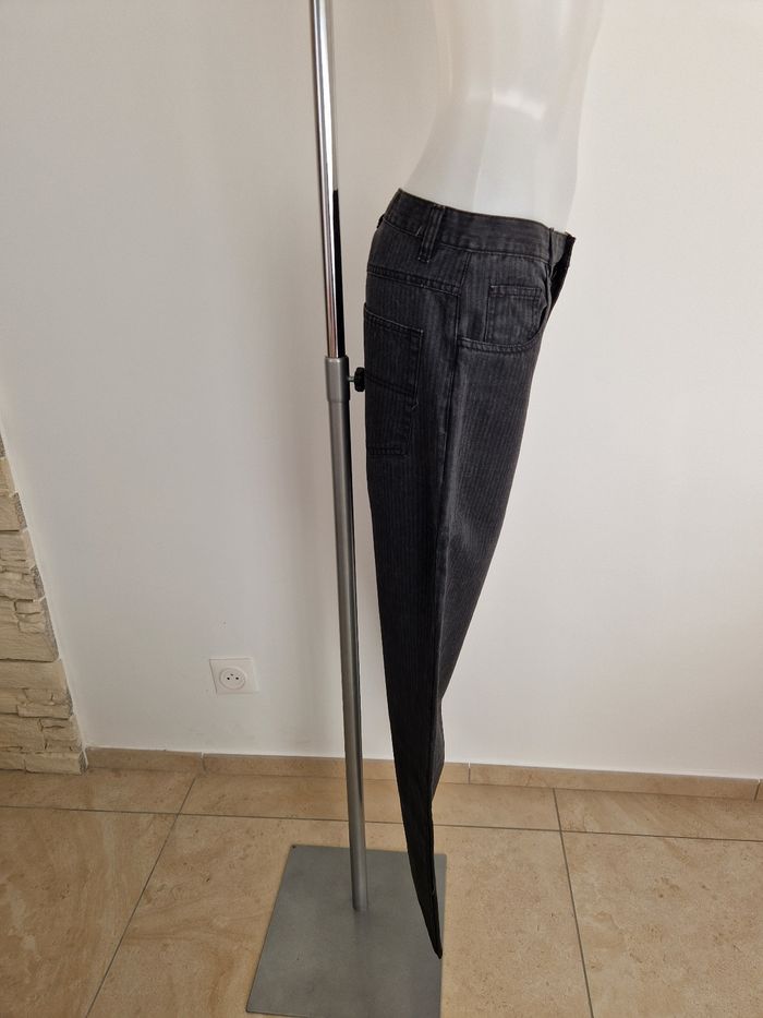 Pantalon homme noir à rayures grises Tissaia - photo numéro 6