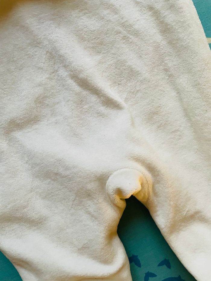 Pyjama mixte velours bébé Sophie la Girafe blanc et gris chic - 3 mois - photo numéro 5