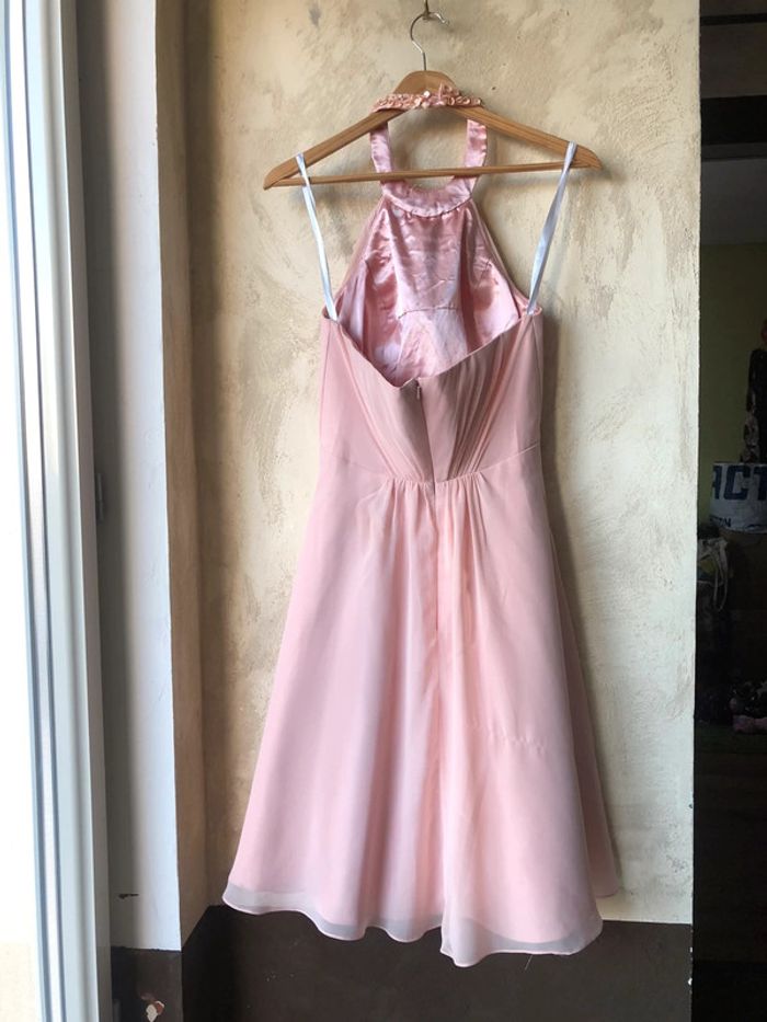 Robe cocktail rose pâle Luxuar limited 38 - photo numéro 2