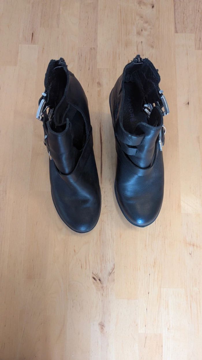 Boots bottines talons sangles cheville ouverte André - photo numéro 2