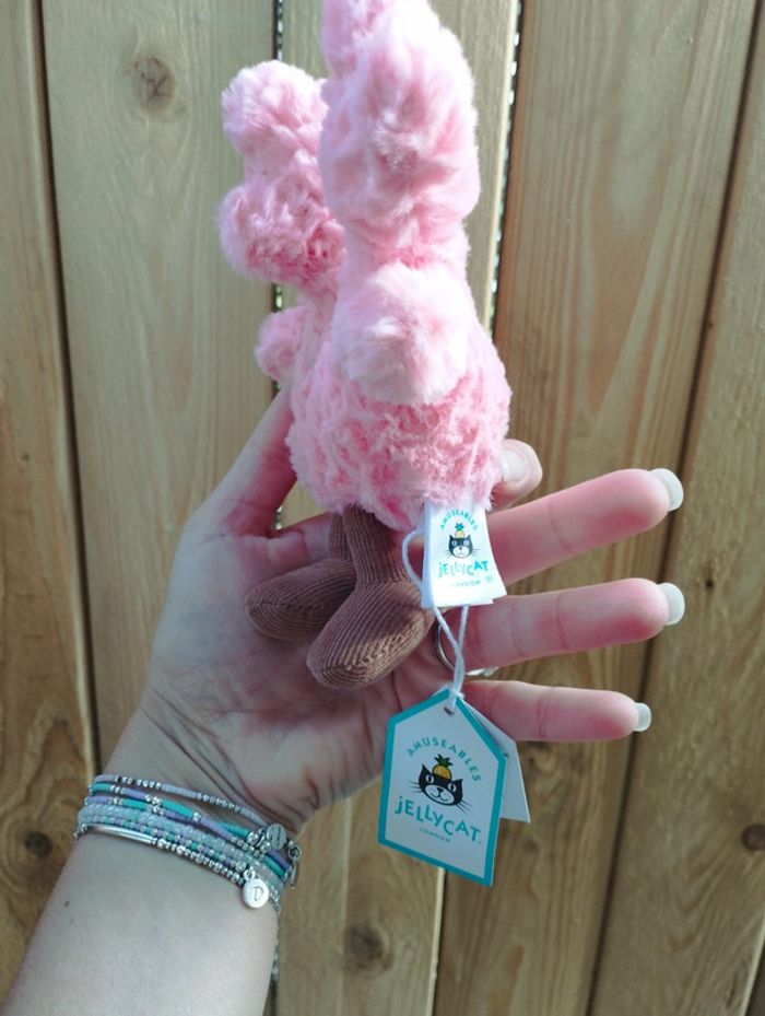 Peluche Jellycat Coral Corail amuseables étiquetée - photo numéro 2