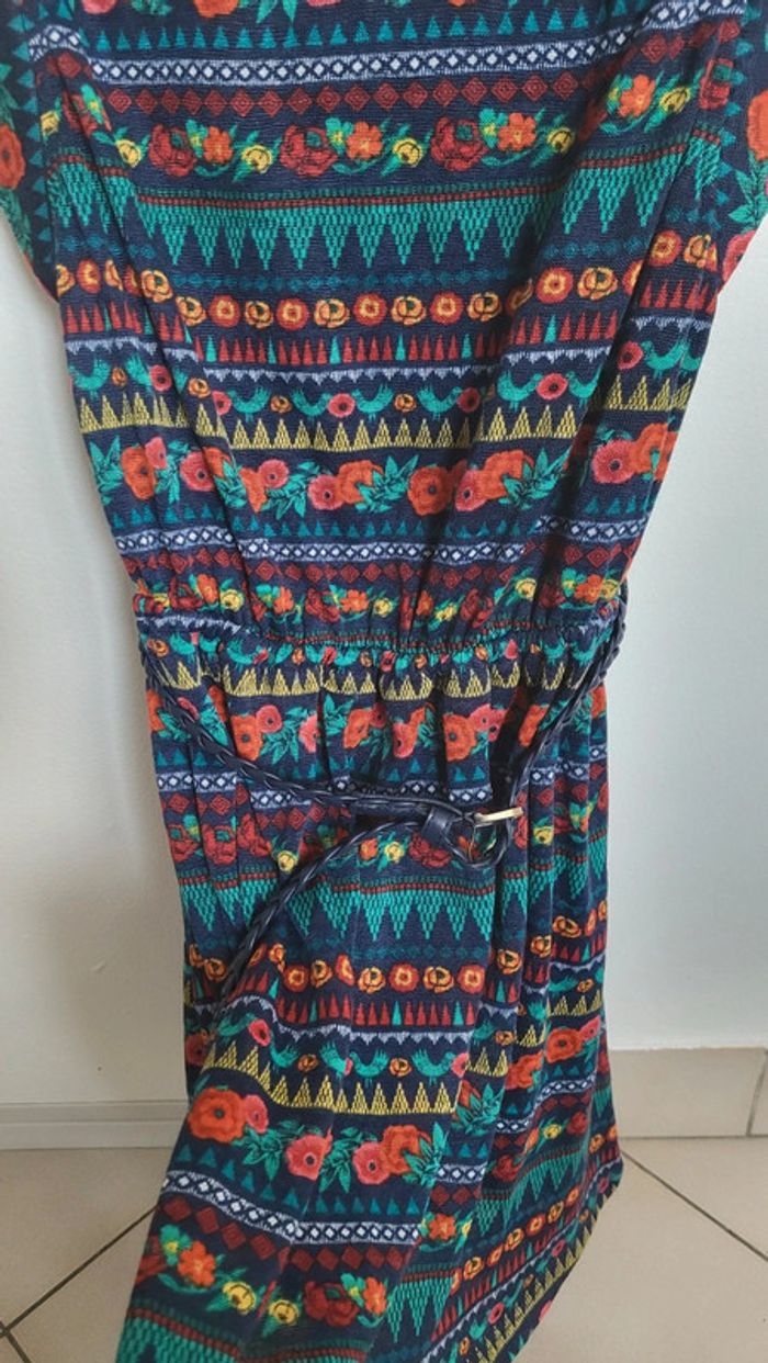 Robe bleu a motifs taille M - photo numéro 3