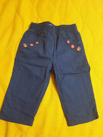 Pantalon bébé fille 9 mois DPAM bleu marine