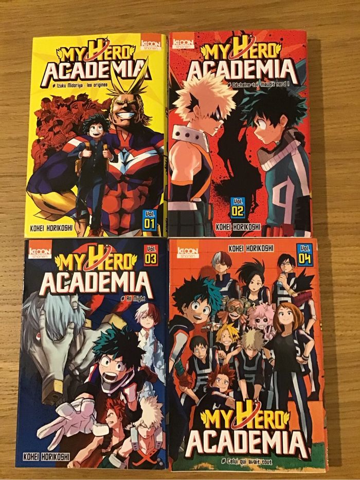 Lot 4 manga My Hero Academia tomes livres Kioon shonen