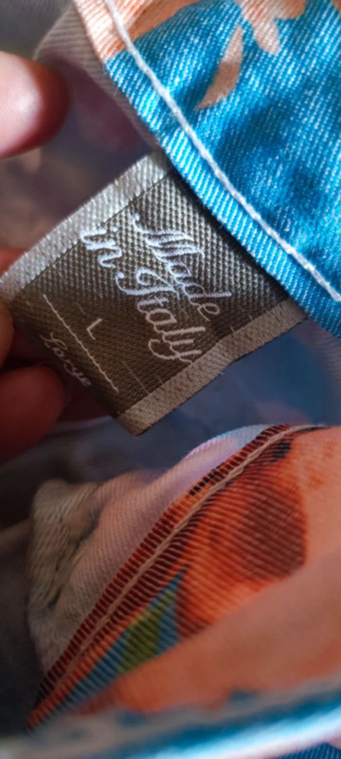 Pantalon à fleurs "Made in Italy" taille L - photo numéro 4