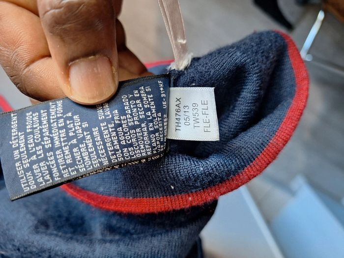 Pull tommy hilfiger femme vintage - taille L - col rond - laine - logo brodé - photo numéro 12