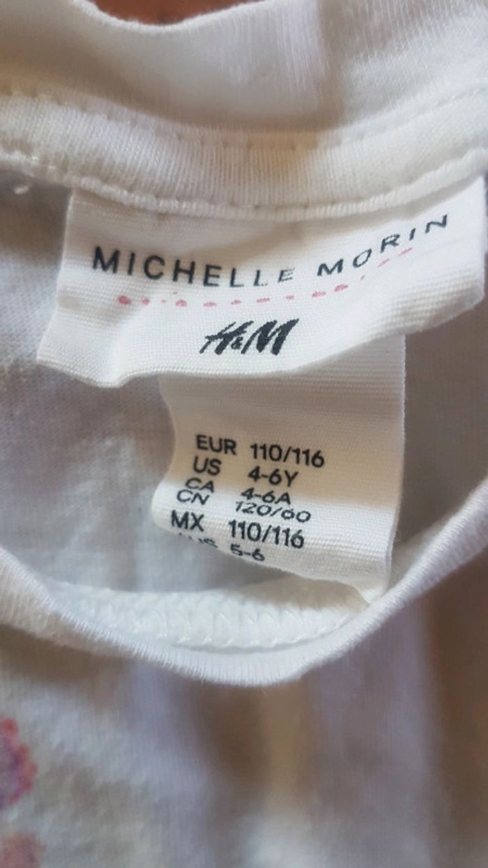 Tee-shirt fleurs fleuri michelle morin pour h&m 4/6 ans - photo numéro 5