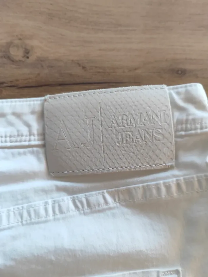 Jean Armani Jeans blanc - Taille S - photo numéro 8