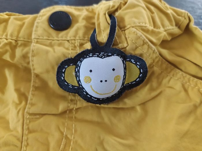 Short été DPAM 12 mois jaune petit singe - photo numéro 4