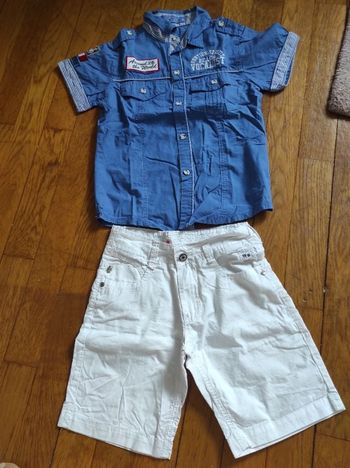 short et chemise 10-12 ans garçon freestar kenster neuf