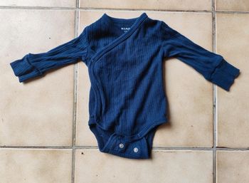 Petit Trésor : Body Croisé en Maille Côtelée Indigo (14)