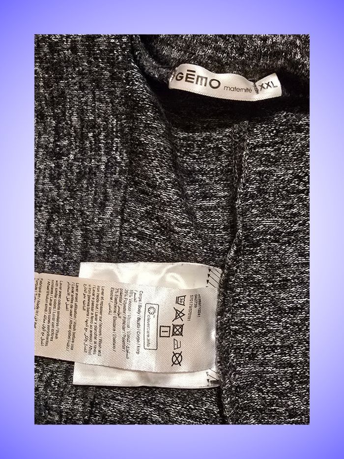 Pantalon Legging Maternité Gris Taille 44 XXL Gémo - photo numéro 3