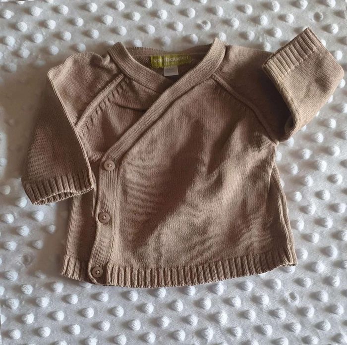 Gilet vertbaudet  marron clair 1 mois