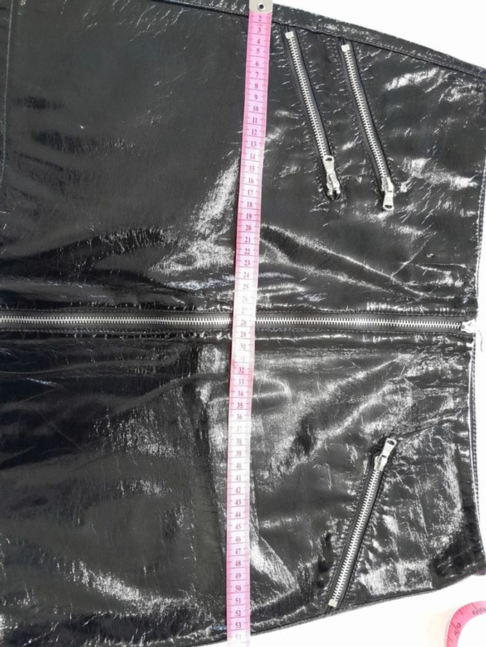 Jupe simili cuir brillant zip pimkie - photo numéro 11