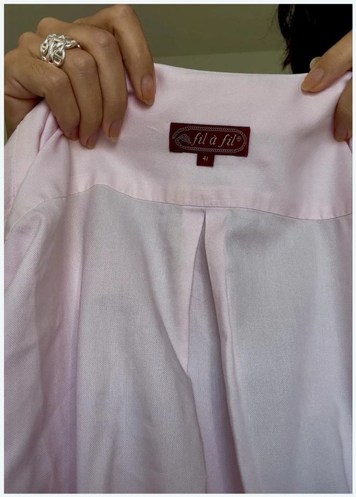 Chemise Rose pale - fil à fil - taille 41 - photo numéro 6