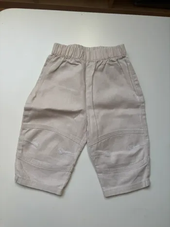 pantalon style lin Okaibi obaibi 3 mois beige vintage