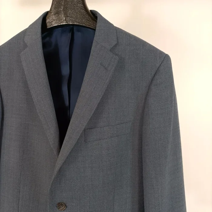 Veste de costume bleue coupe regular Griffe Noire - Taille 50 A476 - photo numéro 3