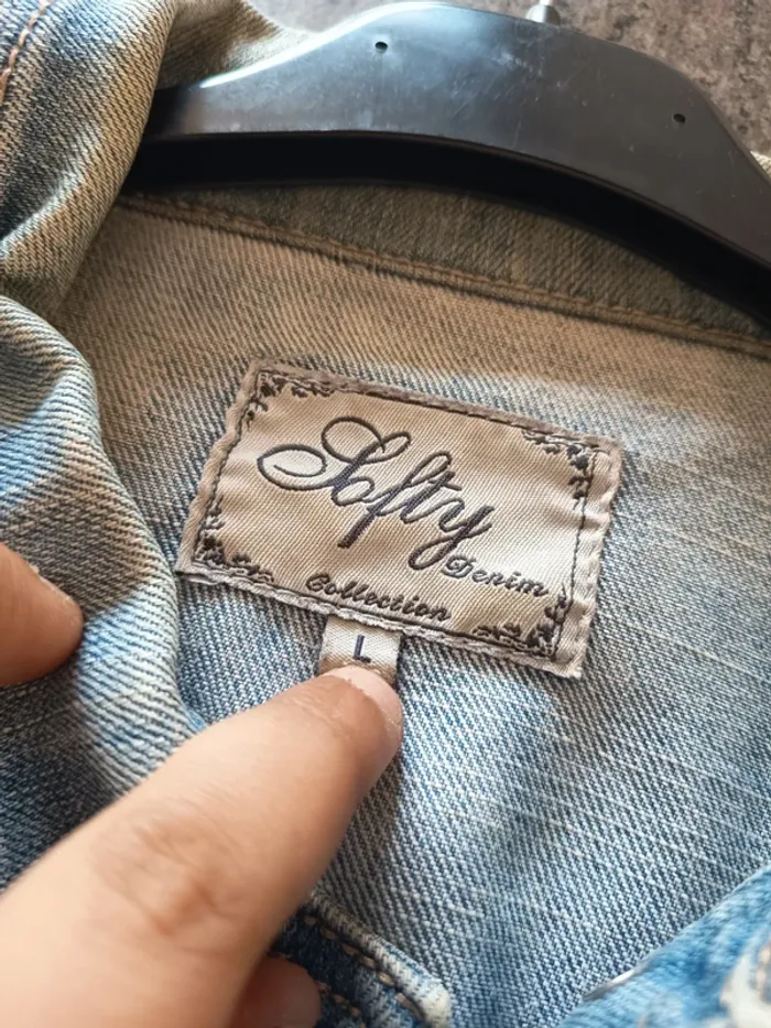 Veste en jean taille L softy - photo numéro 2