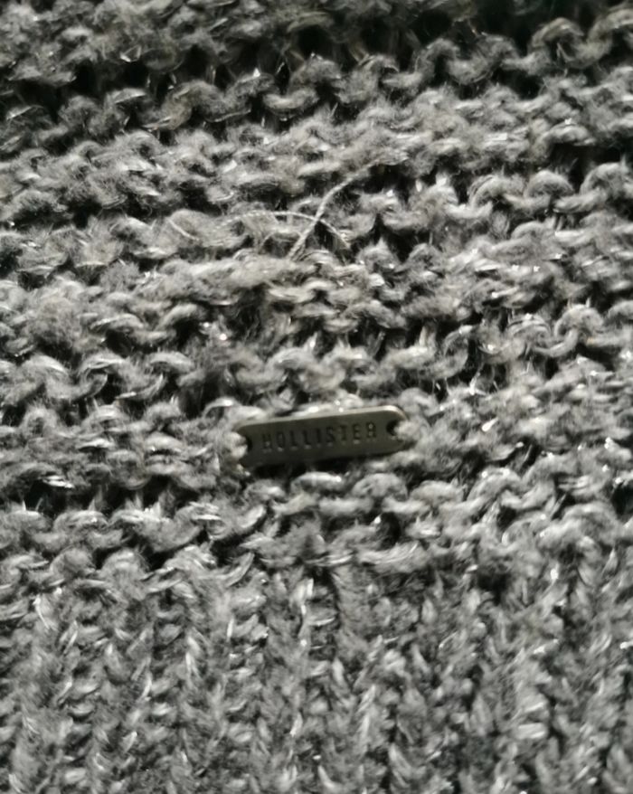 Pull gris paillette Hollister taille S - photo numéro 2