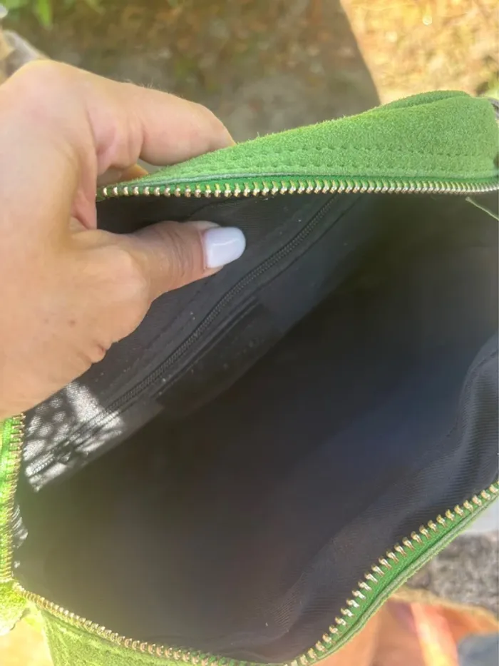 Sac cuir vert pomme avec fermeture abeille - photo numéro 17