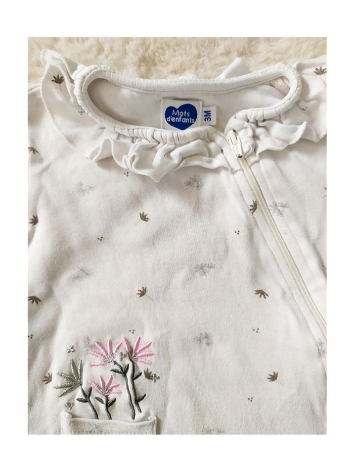 Pyjama combinaison à zip mi-saison en coton - photo numéro 2