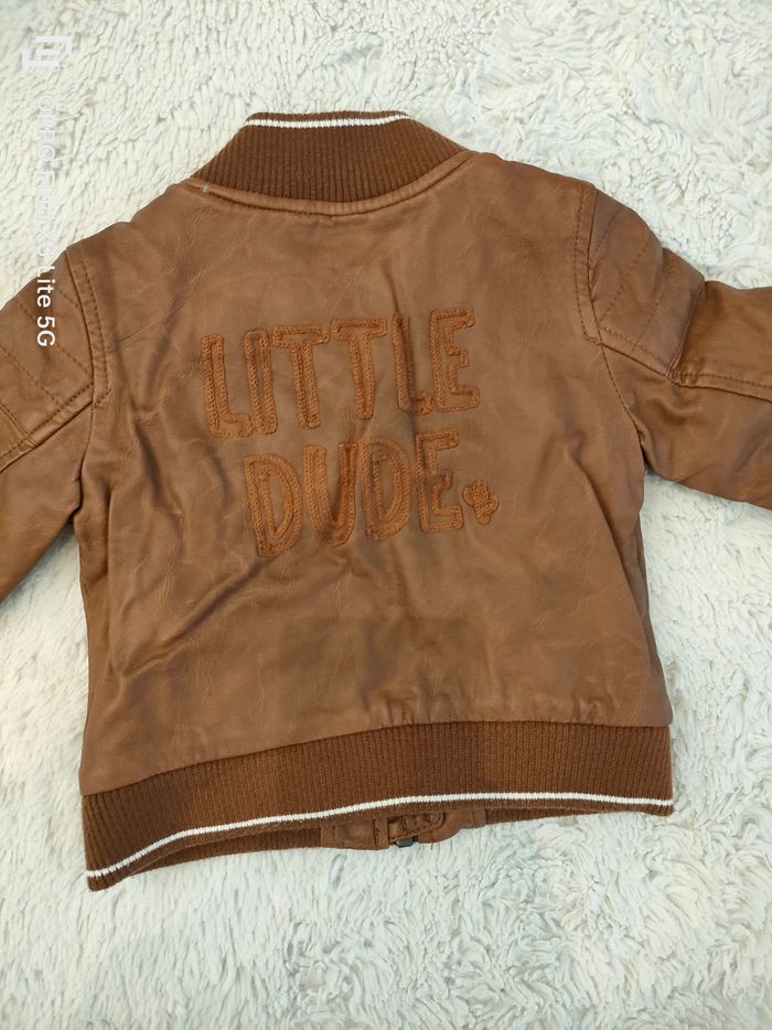 Veste garçon simili cuir taille 3/6 mois - photo numéro 2