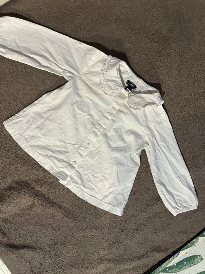 Chemise blanche col Claudine 18 mois Kiabi