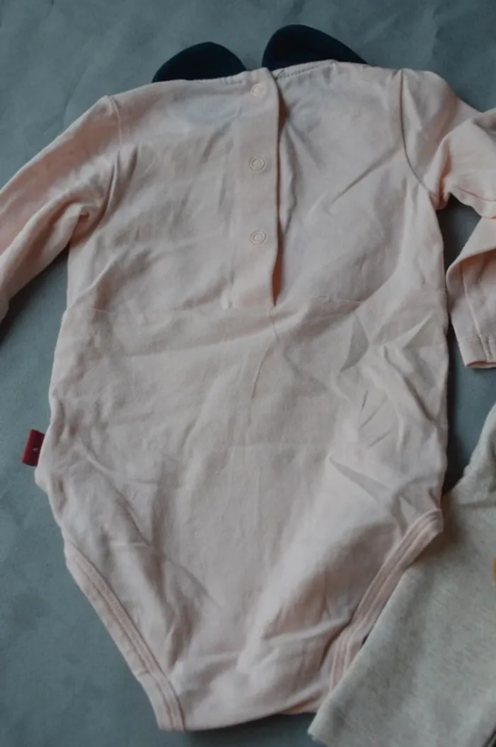 Ensemble Bébé Fille P'tit Bisou 6-9M Chat & Animaux Adorable - photo numéro 3