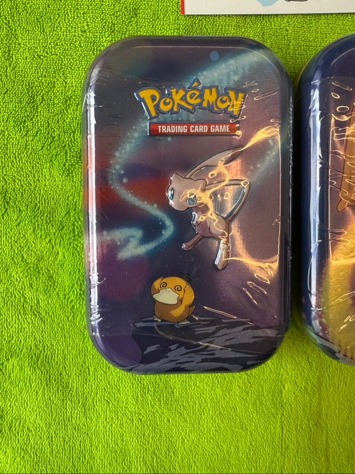 Lot de 2 Mini Tins Kanto Dracaufeu et Mew Neuf et Scellé - photo numéro 3