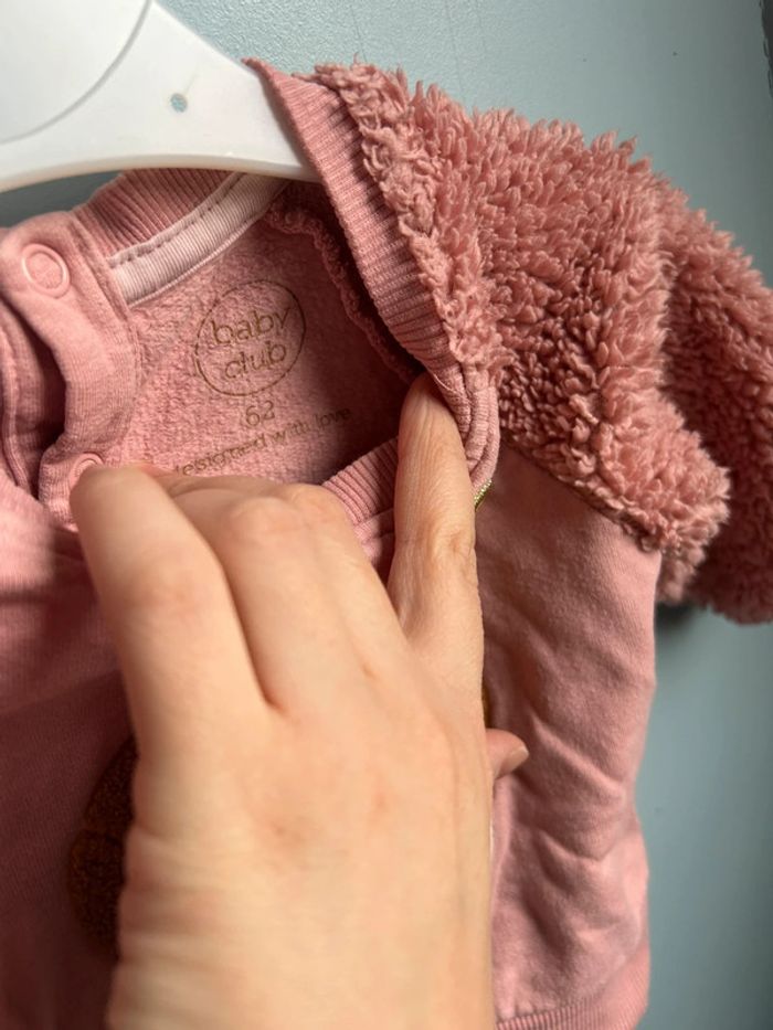Sweat molletonné, 3 mois, rose - photo numéro 4