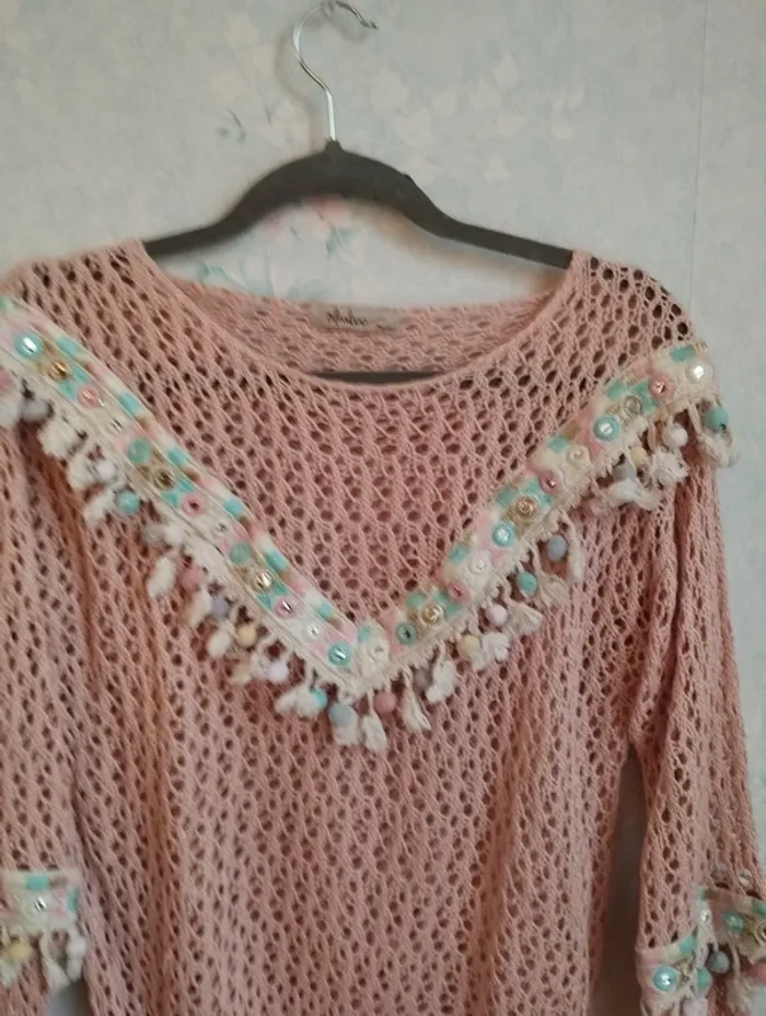 Pull maille taille M L - photo numéro 2