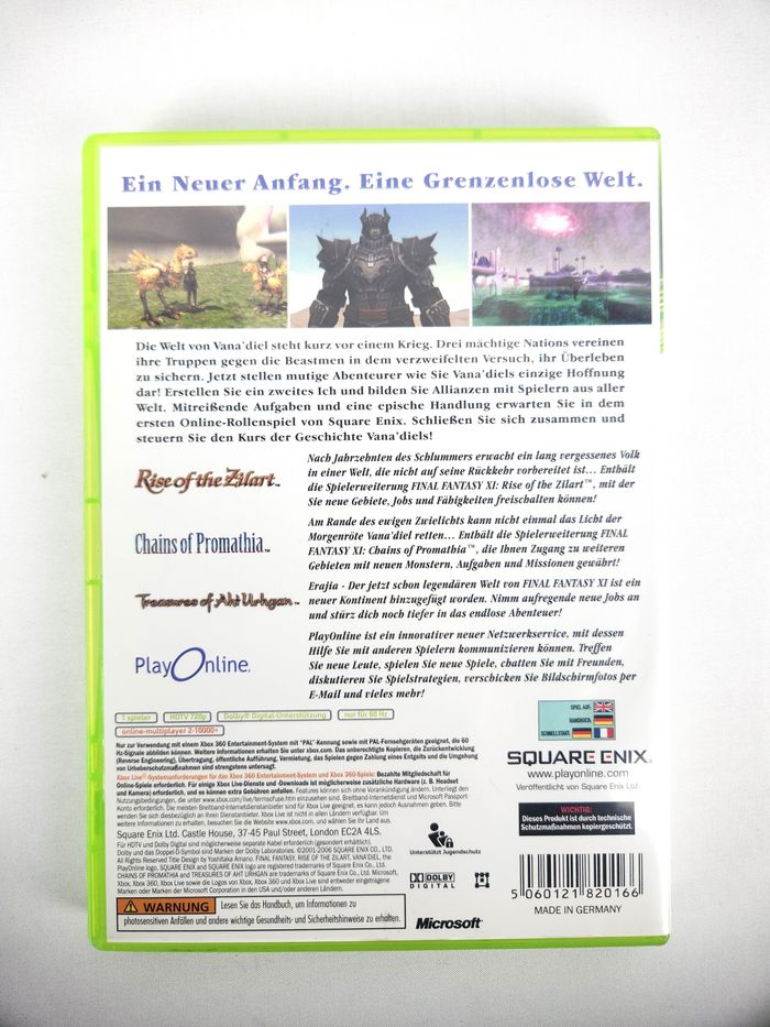 Jeu XBox 360 Final Fantasy XI Online - PAL - Edition Allemand - photo numéro 3