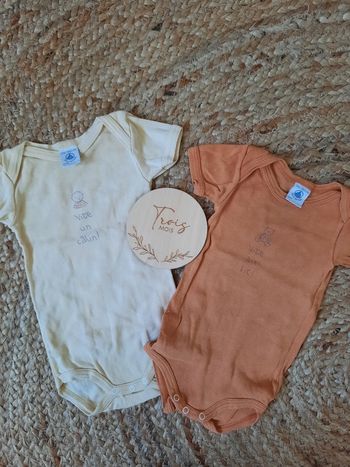 Lot de 2 bodies petit bateau