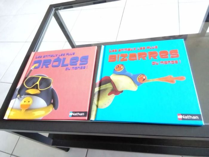 Lot de 2 livres "les animaux les plus drôles du monde" et "les plus bizarres"