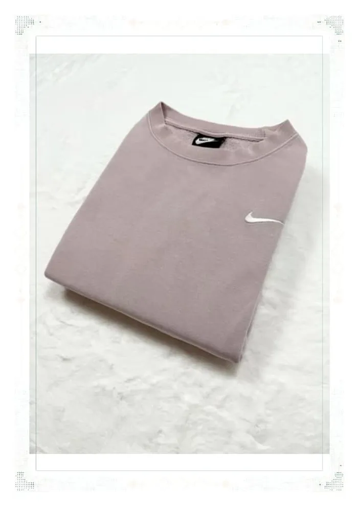 Nike pull crop top coupe large rose femme taille S coton