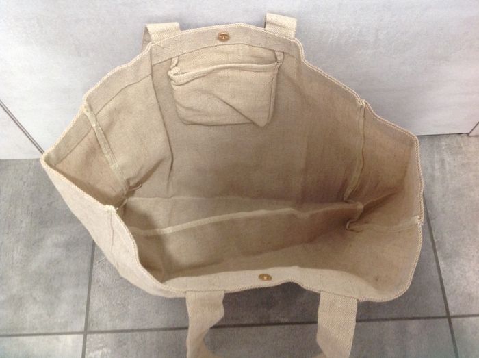 Sac cabas beige en jute et coton Caudalie - photo numéro 6