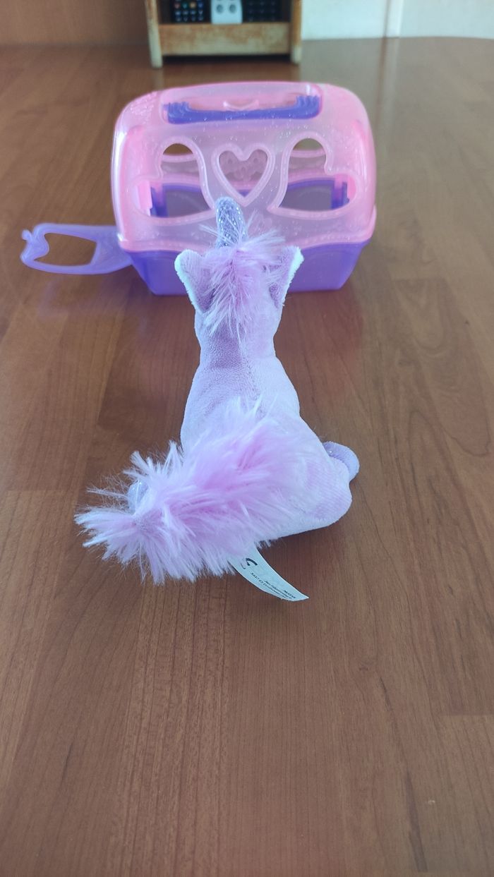 Peluche licorne et son panier de transport - photo numéro 5