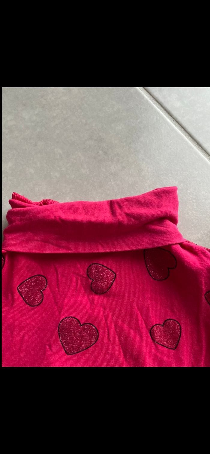 Sous pull col roulé avec cœurs 4 ans - photo numéro 8