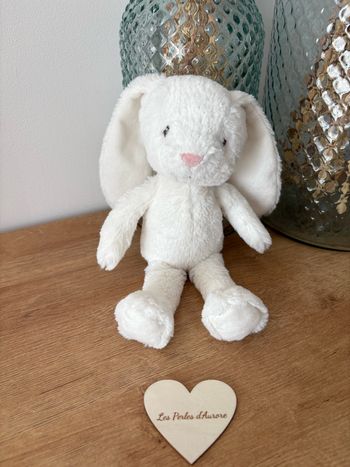 Peluche lapin blanc 27 cm